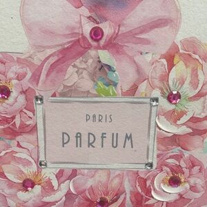 Paris Parfum Pink Floral Gift Bag
